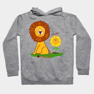 Stunned Lion with Funny Sunflower Hoodie